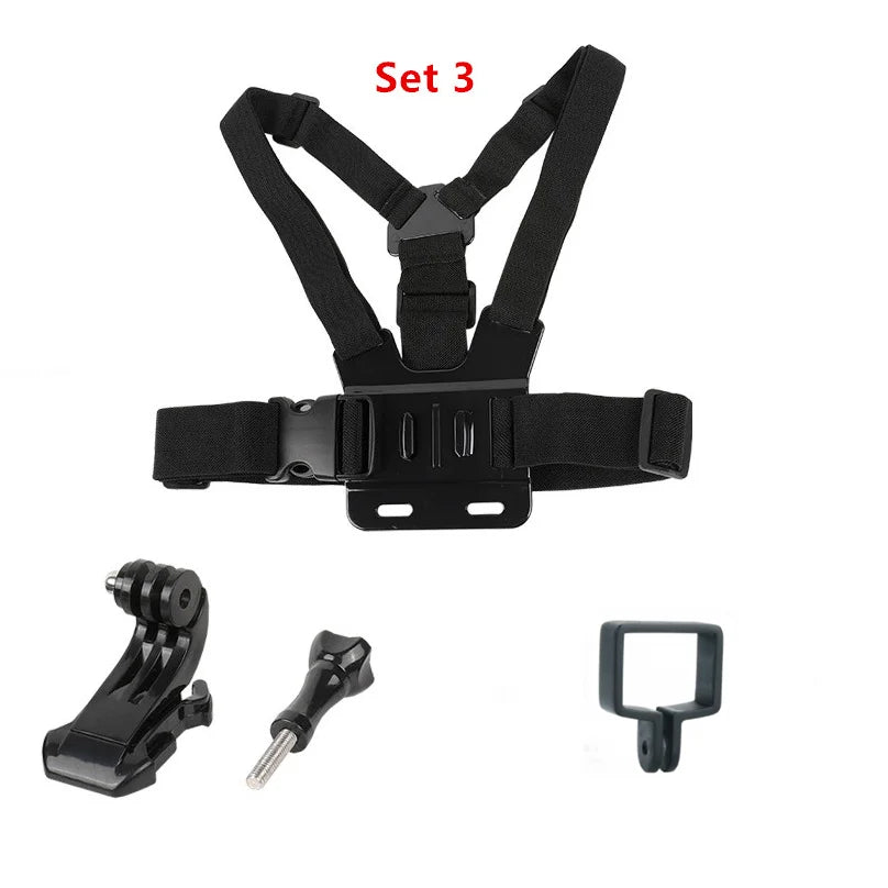 Accessories Kit for DJI Osmo Pocket 3 – Quick Release Head Strap, Chest Harness, Backpack Clip & Wrist Mount Set
