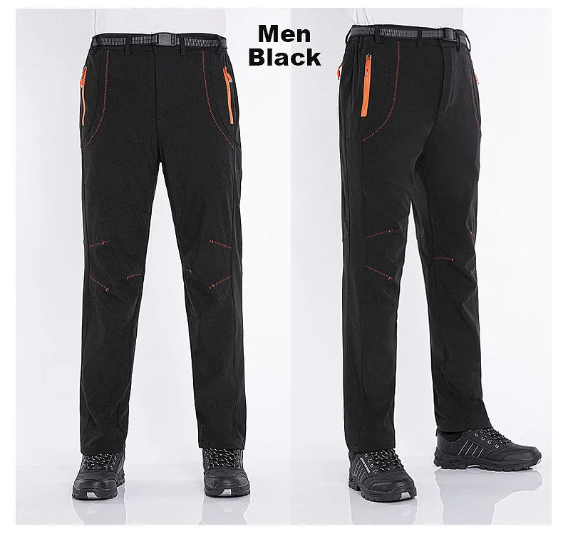 Men’s Waterproof Fleece Hiking Pants – Winter Windproof Soft Shell Outdoor Trousers for Trekking, Camping & Skiing Trekker Essentials