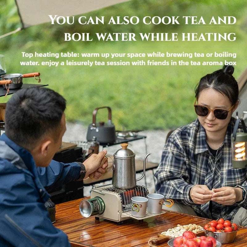 Portable 1200W Outdoor Gas Heater Stove – Smokeless Camping & Picnic Heater