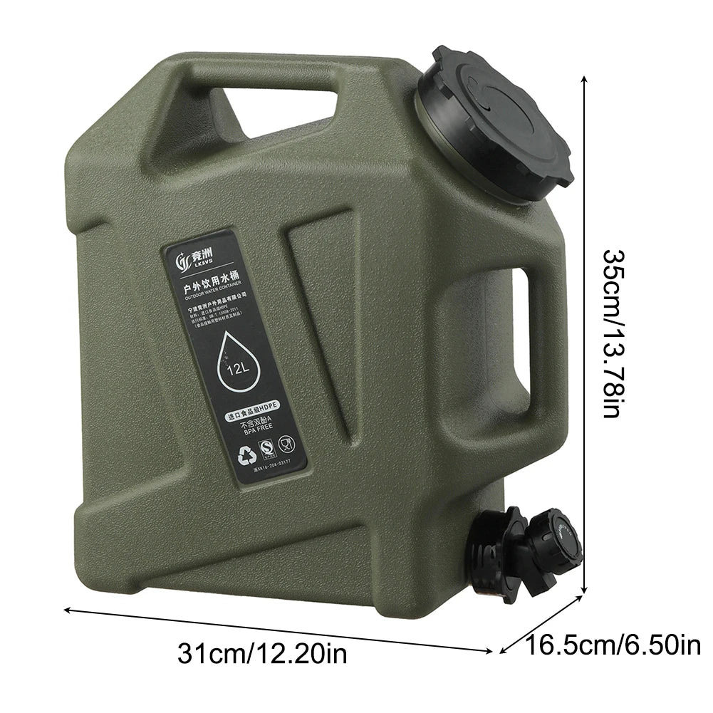 Large-Capacity Portable Water Container with Faucet for Camping and Outdoor Adventures