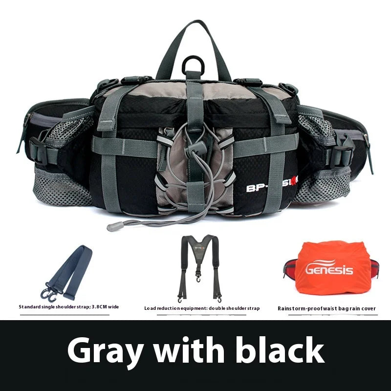 Hiking Waist Bag Outdoor Cycling Waterproof Backpack Reflective Strip Sports Fanny Pack Camping Nylon Hunting Accessor Trekker Essentials