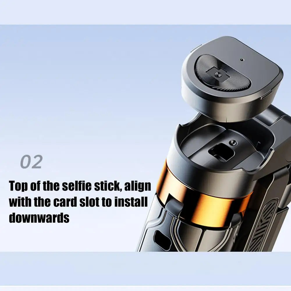 Trípode para selfies giratorio de 360° con control remoto inalámbrico y soporte para teléfono