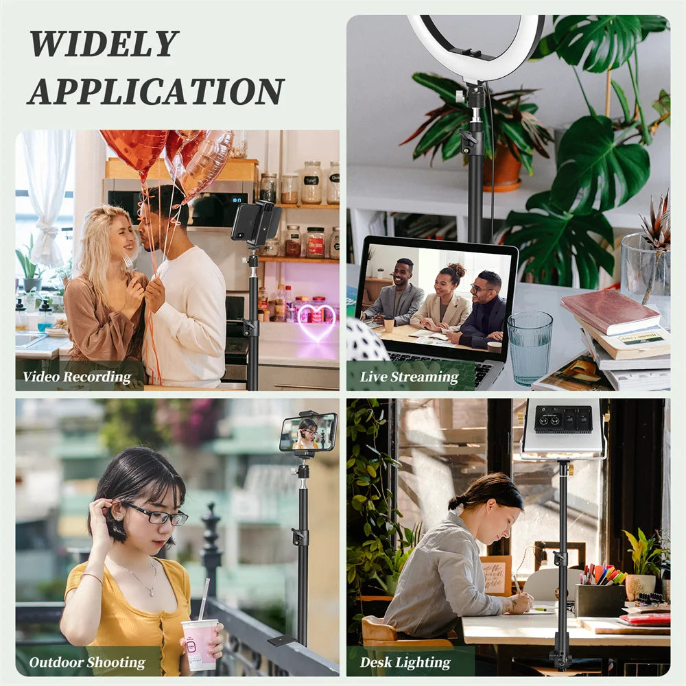 Adjustable C-Stand Tripod with Ball Head - Desktop Monitor & DSLR Mount