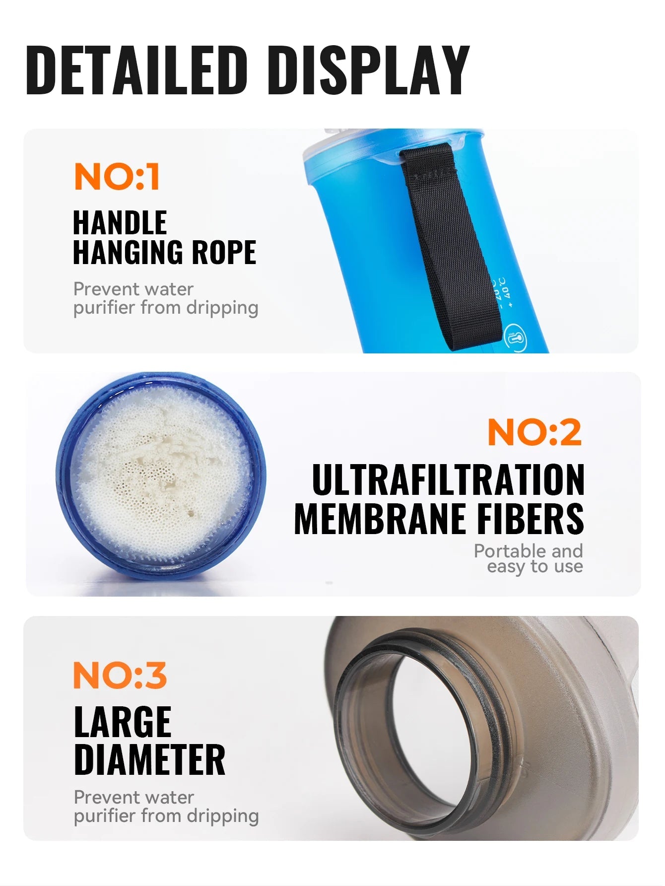 WRELS Soft Water Bottle with Filter Ultralight Collapsible Water Filter Bottle Hydrapak Soft Flask for Hiking Camping Backpack Trekker Essentials