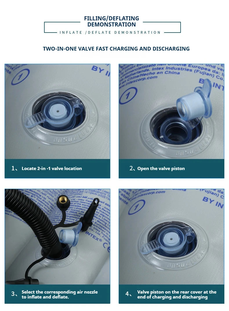 Heavy-Duty 1-3 Person Inflatable Boat: Fishing Dinghy with Detachable Seats & Foldable Kayak Design