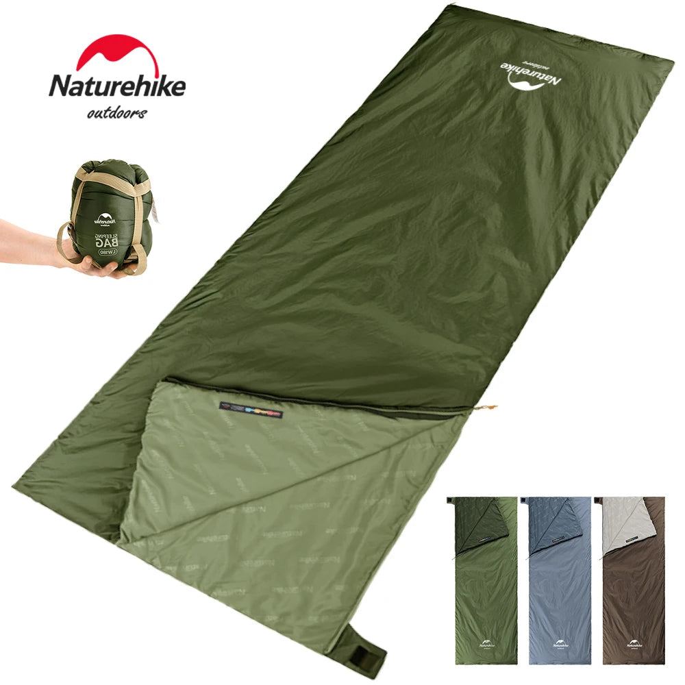 Naturehike lw180 Sleeping Bag Ultralight Cotton Sleeping Bag Spring Summer Sleeping Bag Outdoor Hiking Camping Sleeping Bag Trekker Essentials