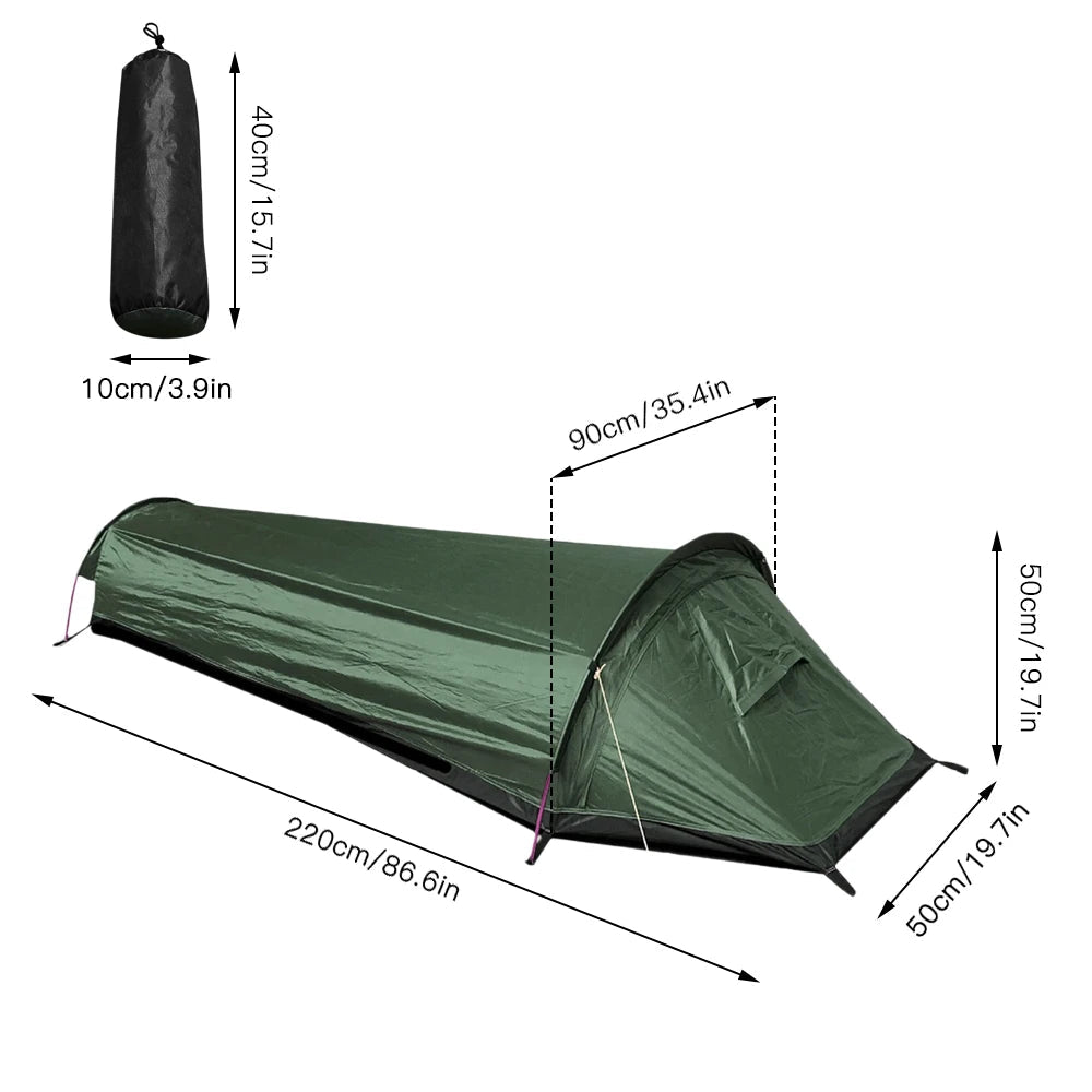 Backpacking Tent Outdoor Hiking Camping Sleeping Bag Tent Waterproof Lightweight Single Person Tent Trekker Essentials