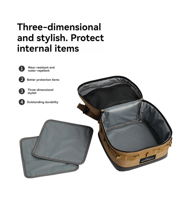1 black/brown/Army green/camo optional camping insulated outdoor camping bowl cup storage bag Trekker Essentials