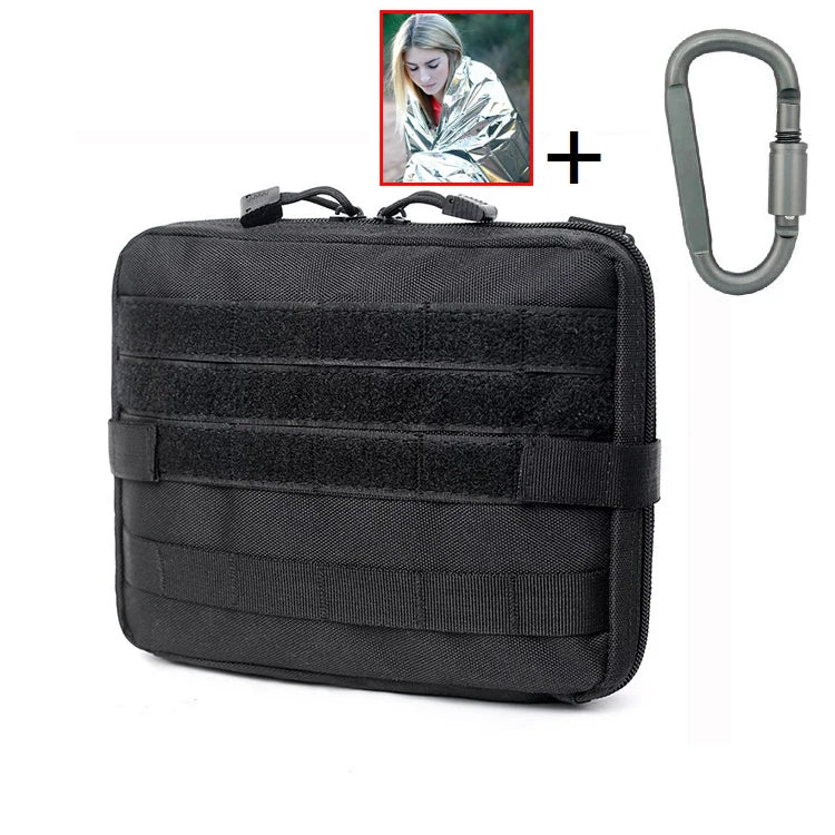 Tactical MOLLE Medical Pouch – EDC First Aid Utility Bag for Camping, Hiking & Emergency Use Trekker Essentials