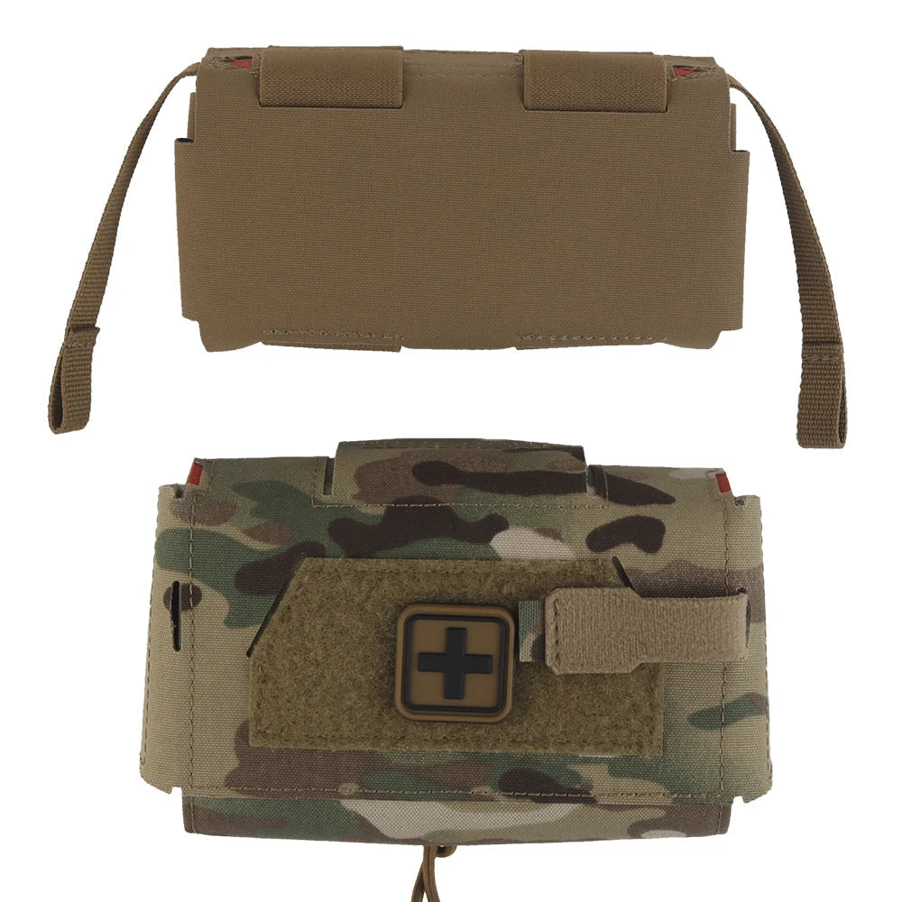 Camo Style MD2 Compact Trauma Kit Tactical IFAK Medical First Aid Pouch Outdoors Hunting Camping Patrol Survival Equipment Trekker Essentials