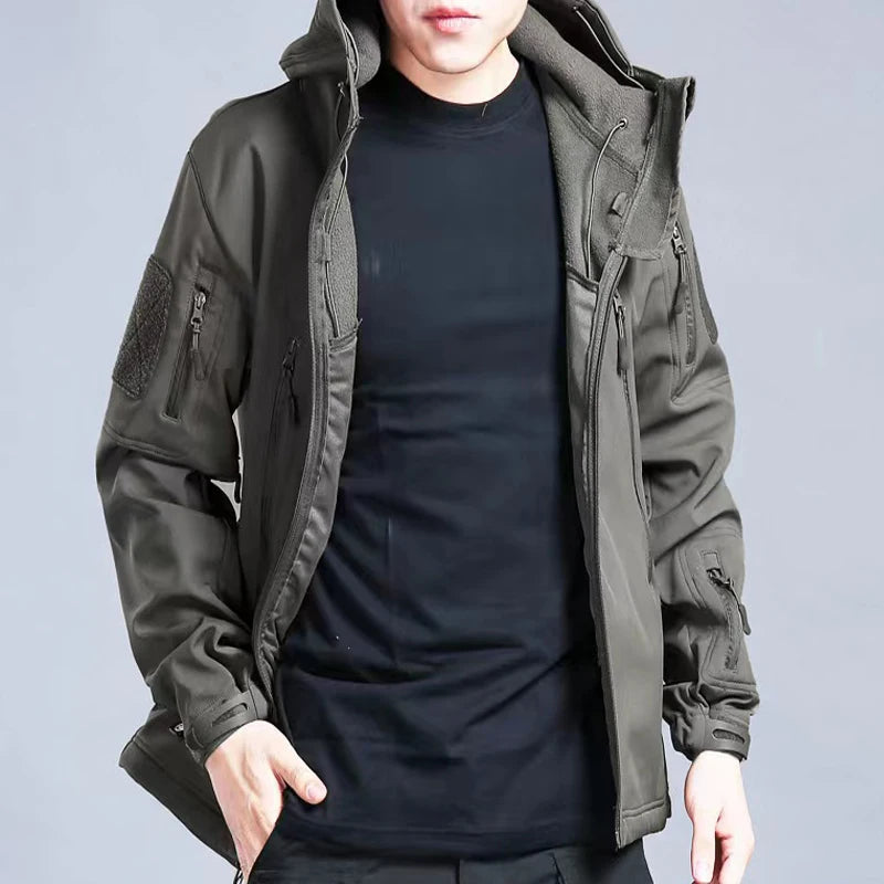 Men's Winter Autumn Softshell Fleece Jackets Waterproof Outdoor Fishing Hiking Hunting Thermal Camping Cargo Coats Warm M-5XL Trekker Essentials