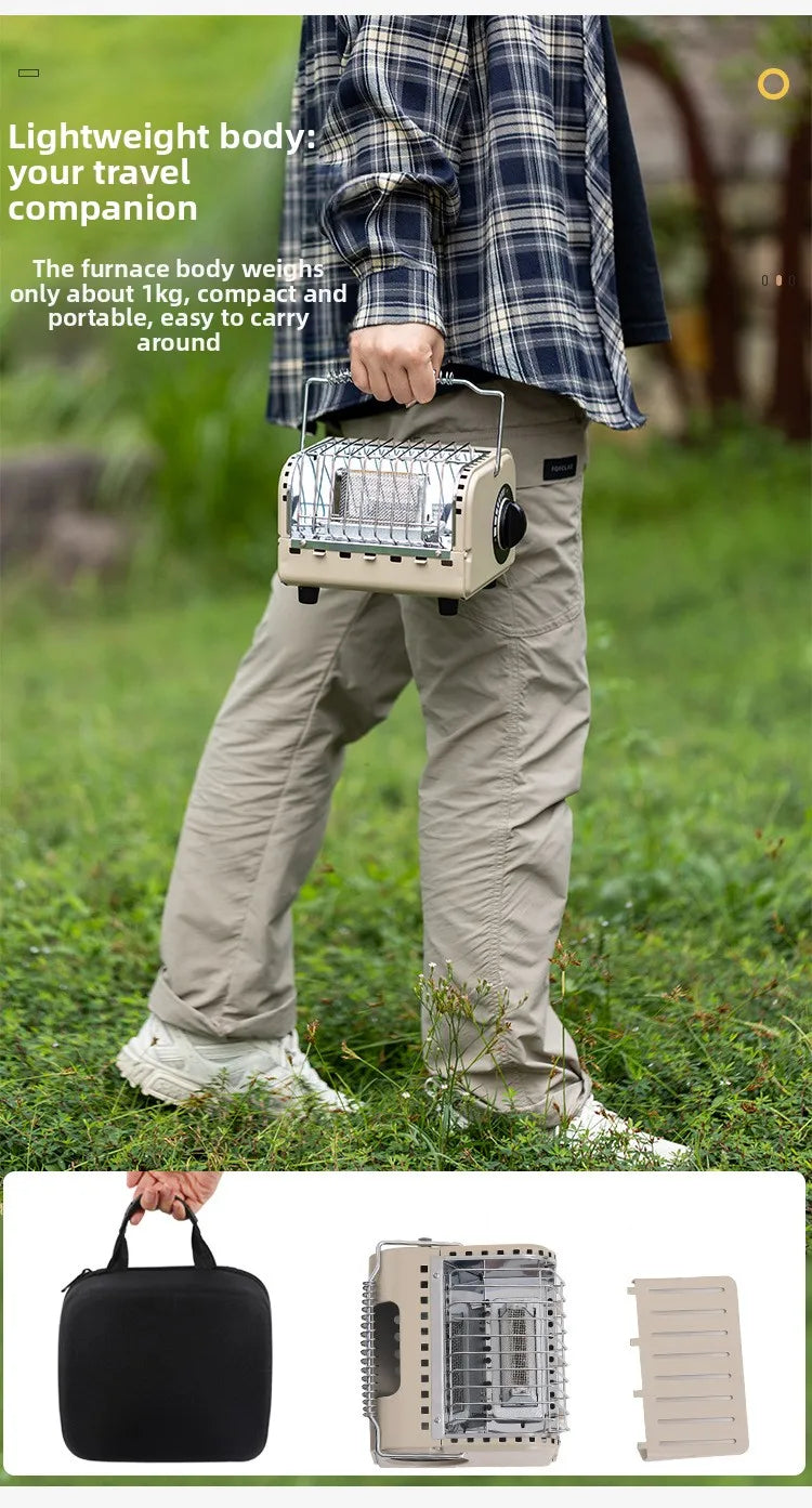 Portable 1200W Outdoor Gas Heater Stove – Smokeless Camping & Picnic Heater