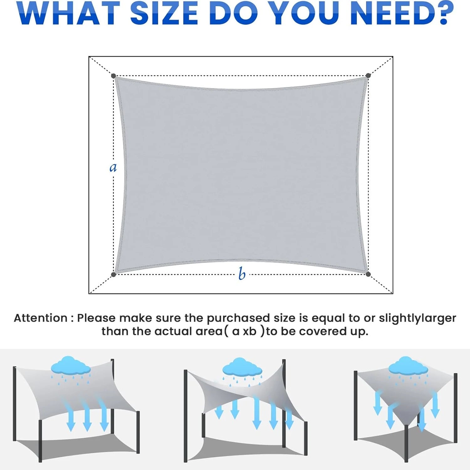 95% UV Block Waterproof Sun Shade Sail - High-Density Breathable Canopy for Patio Garden Pool Backyard, Windproof with Stainless Trekker Essentials