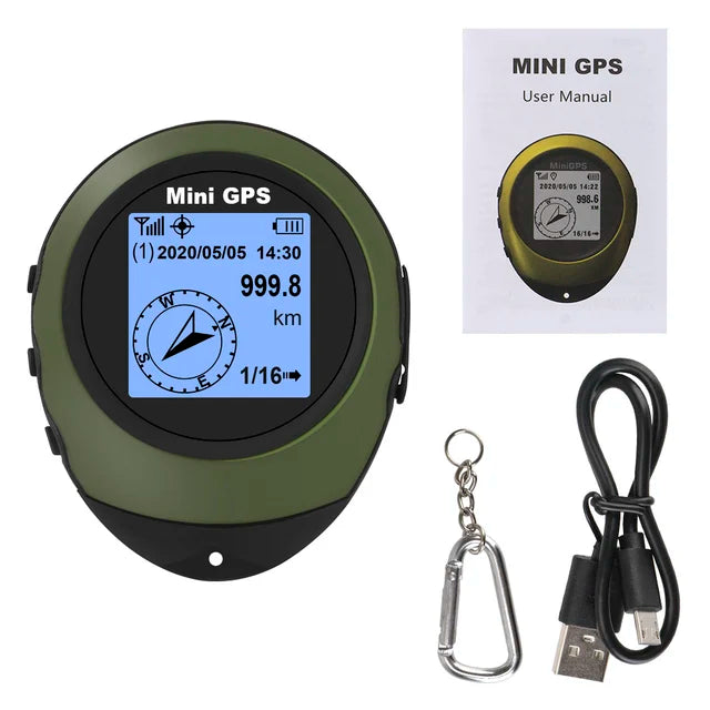 High-Precision Satellite Mini Handheld GPS Coordinates Compass Altitude locator Navigator Outdoor Sports Travel hiking Tracking Trekker Essentials