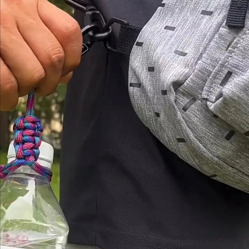 Outdoor Water Bottle Holder Lanyard with Carabiner Portable Strap for Hiking Camping and Daily Carry Adjustable Carabiner Trekker Essentials