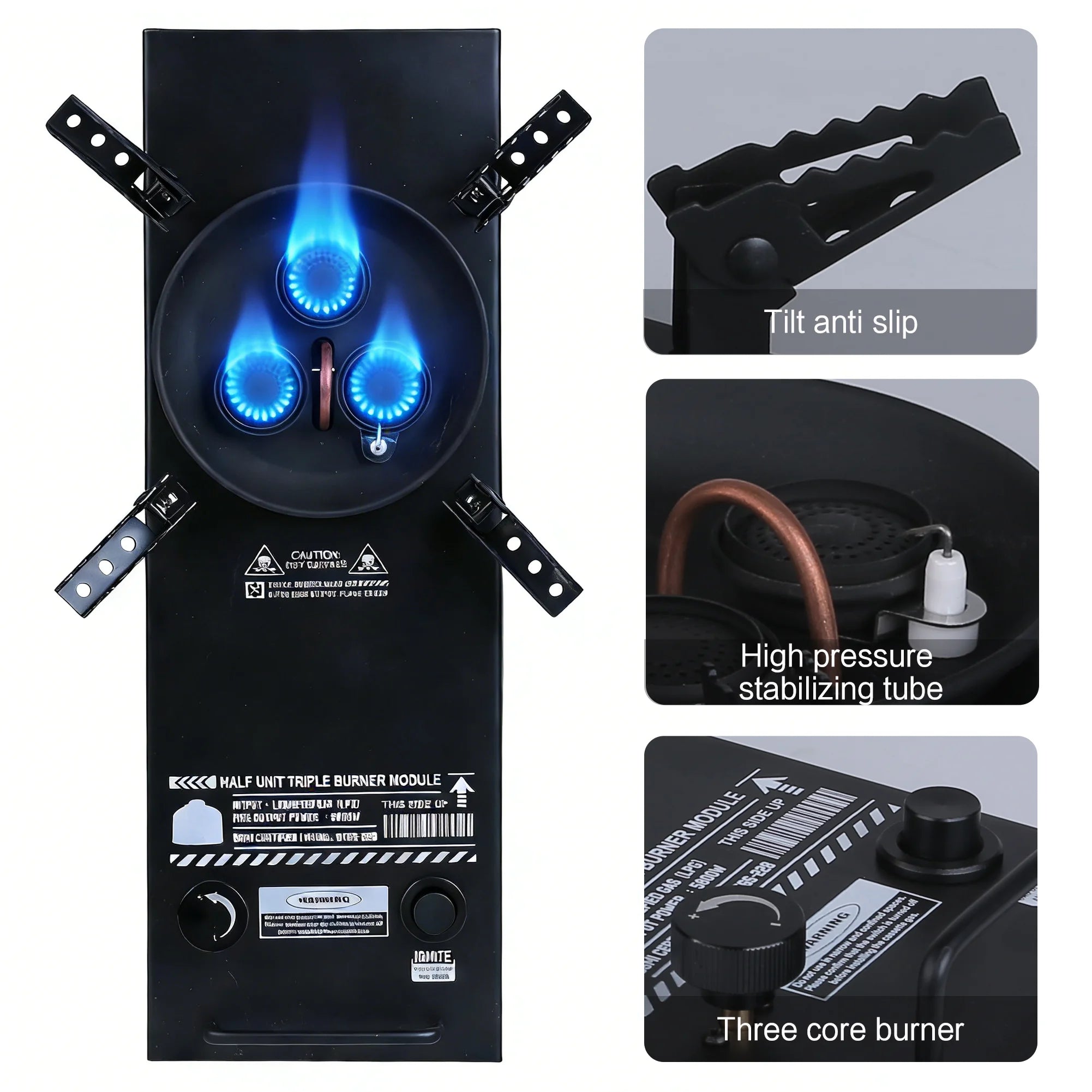 Pandatour Camping IGT Gas Stove Easy Equiped 0.5-Unit Portable Hiking Stove High Effi Ciency 6500W High Firepower Burner Trekker Essentials