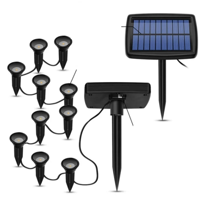 Outdoor Solar Lights Pathway Patio Lawn Ground Lamp IP65 Waterproof Landscape Spotlights Garden Decoration Outdoor Lights Trekker Essentials