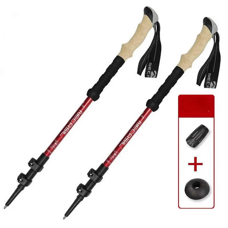 2PCS Ultralight Trekking Poles – Adjustable Aluminum Hiking Walking Sticks with Quick Lock System Trekker Essentials
