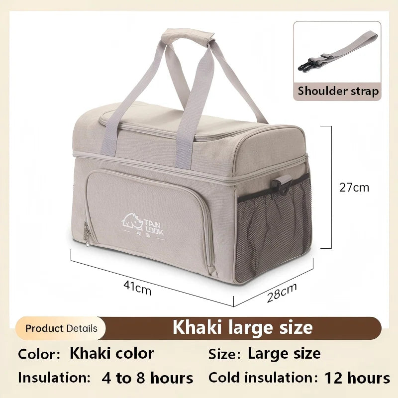 Outdoor camping bag, camping convenience hand-held insulated bag, sports outdoor, outdoor ice bag, large capacity insulated bag Trekker Essentials