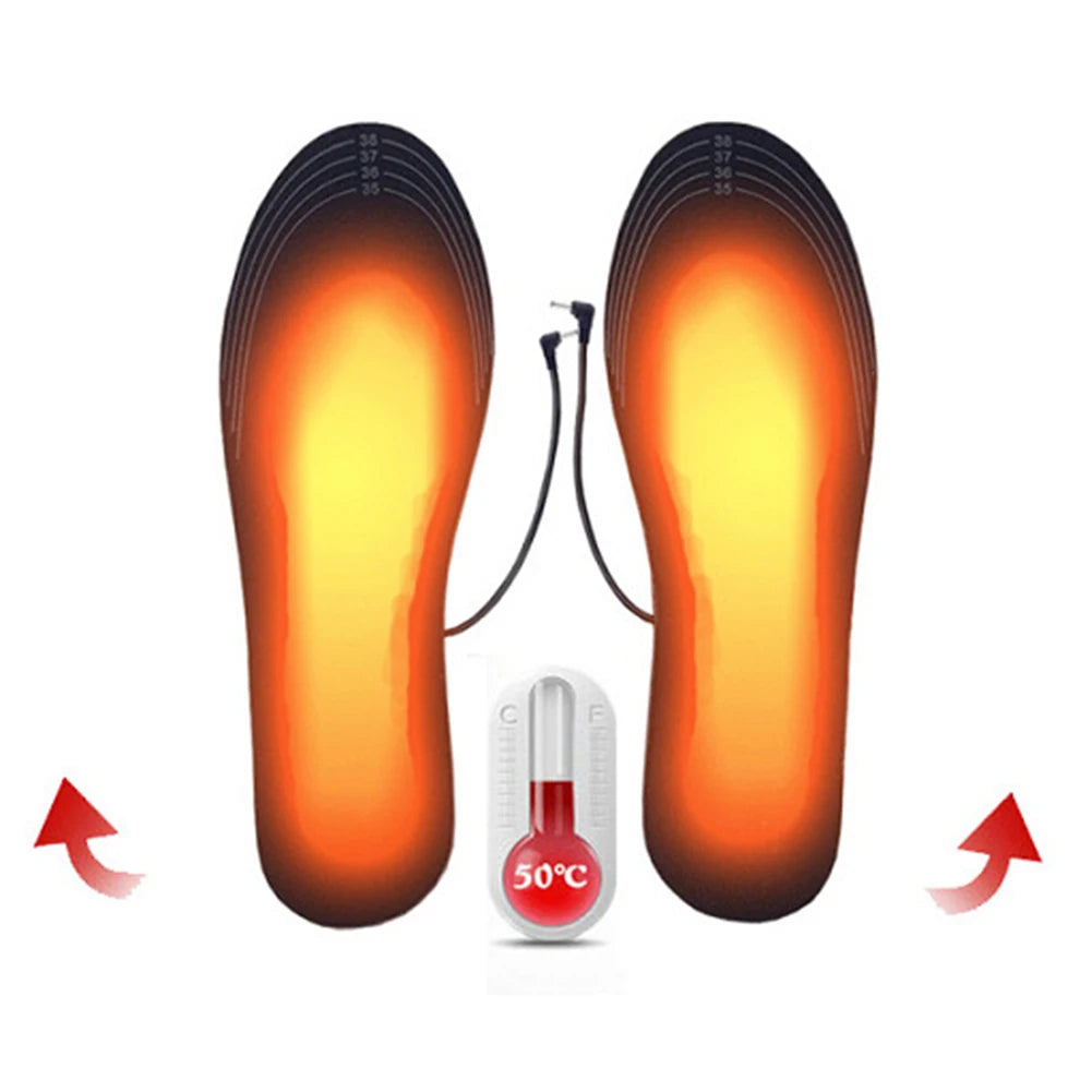 Rechargeable USB Heated Insoles – Adjustable Temperature Electric Foot Warmers