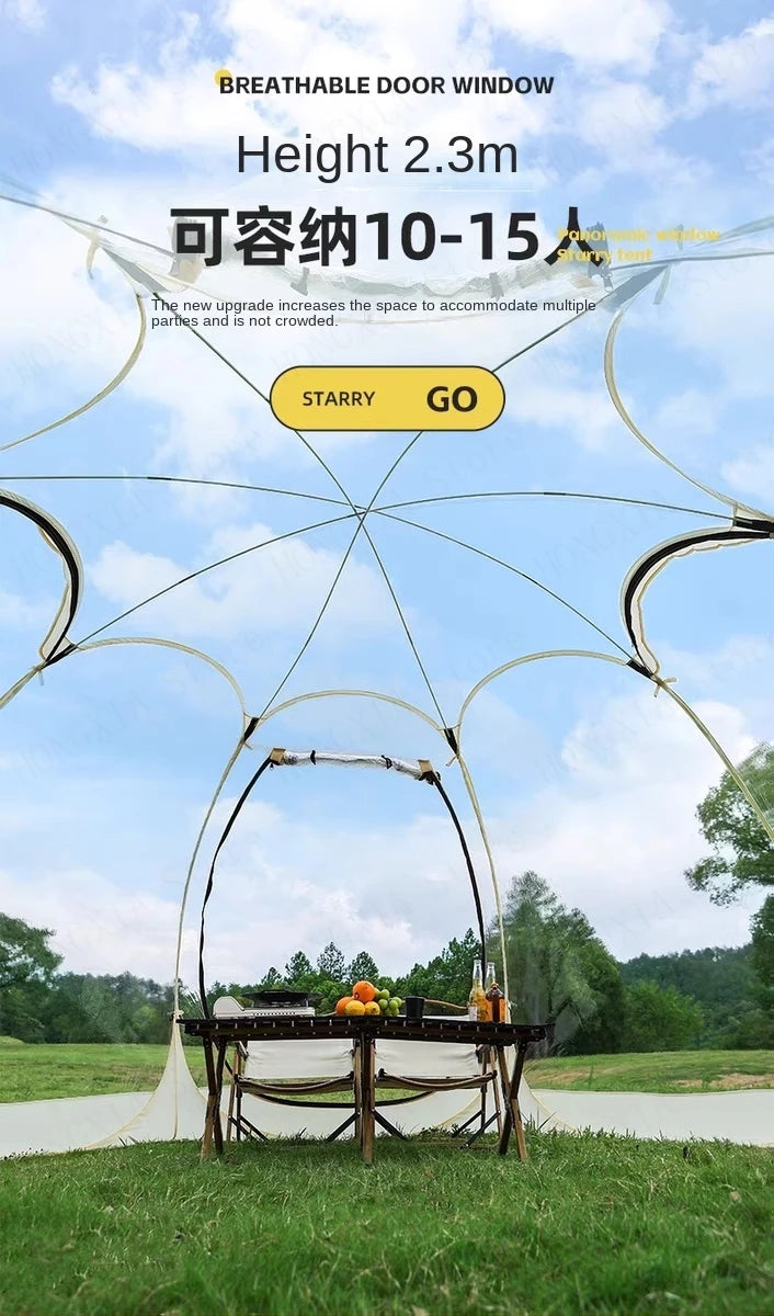 Transparent Bubble Tent – Starry Sky Camping Dome for Glamping, Patio & Outdoor Events (5–8 Persons) Trekker Essentials