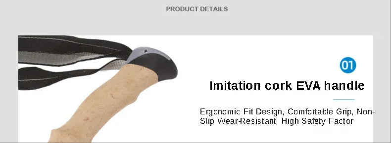 2PCS Ultralight Trekking Poles – Adjustable Aluminum Hiking Walking Sticks with Quick Lock System Trekker Essentials