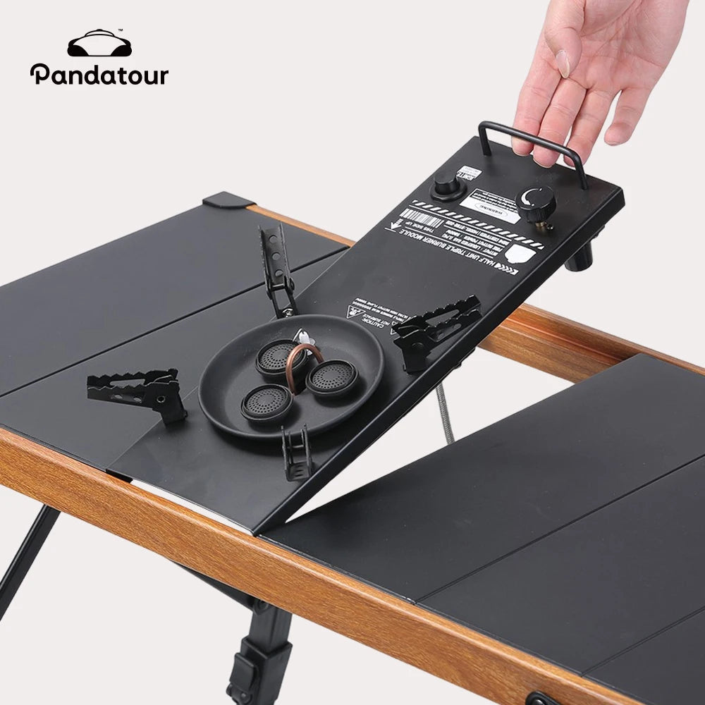 Pandatour Camping IGT Gas Stove Easy Equiped 0.5-Unit Portable Hiking Stove High Effi Ciency 6500W High Firepower Burner Trekker Essentials