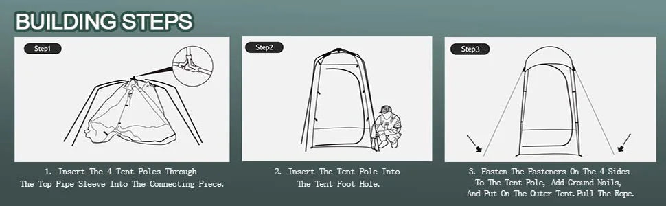 Double Layer Pop-Up Shower Tent: Instant Privacy Shelter for Camping, Beach & Toilet