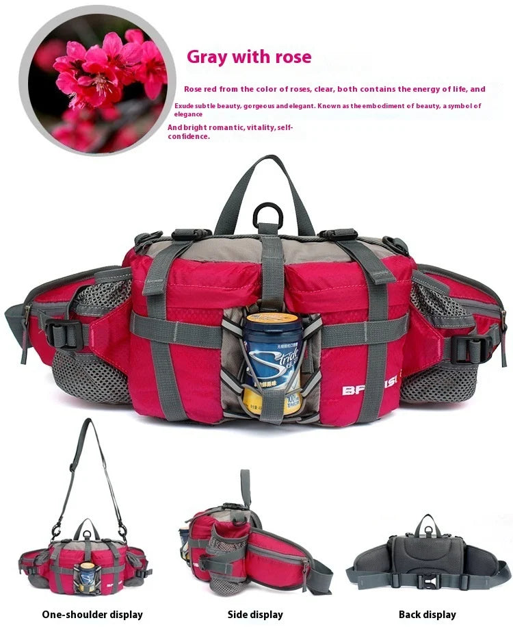 Hiking Waist Bag Outdoor Cycling Waterproof Backpack Reflective Strip Sports Fanny Pack Camping Nylon Hunting Accessor Trekker Essentials