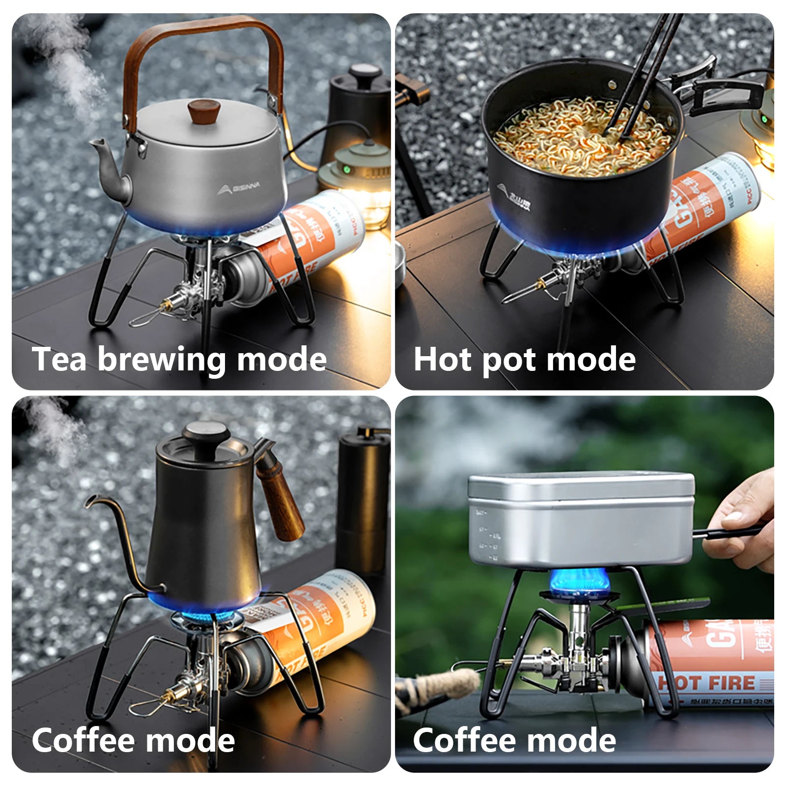 3300W Portable Folding Spider Camping Stove with Piezo Ignition