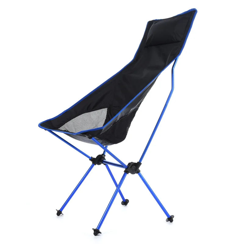 Portable Ultralight Folding Camping Chair - Oxford Fabric, Extended Length for Outdoor Fishing, BBQ, Picnic, Beach Festival