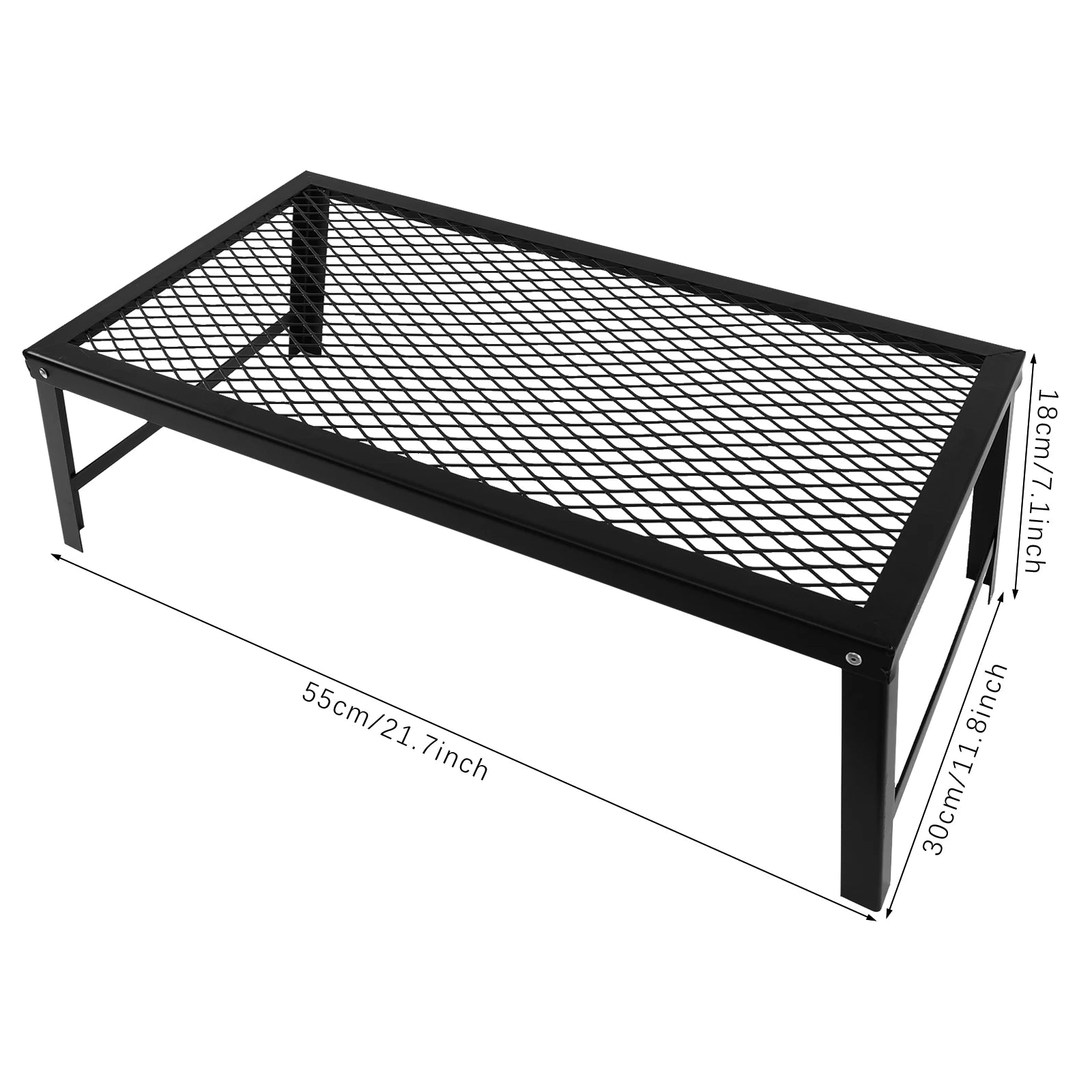 Foldable Camping Grill Fire Pit Grate Campfire Cooking Portable Stand Equipment Trekker Essentials