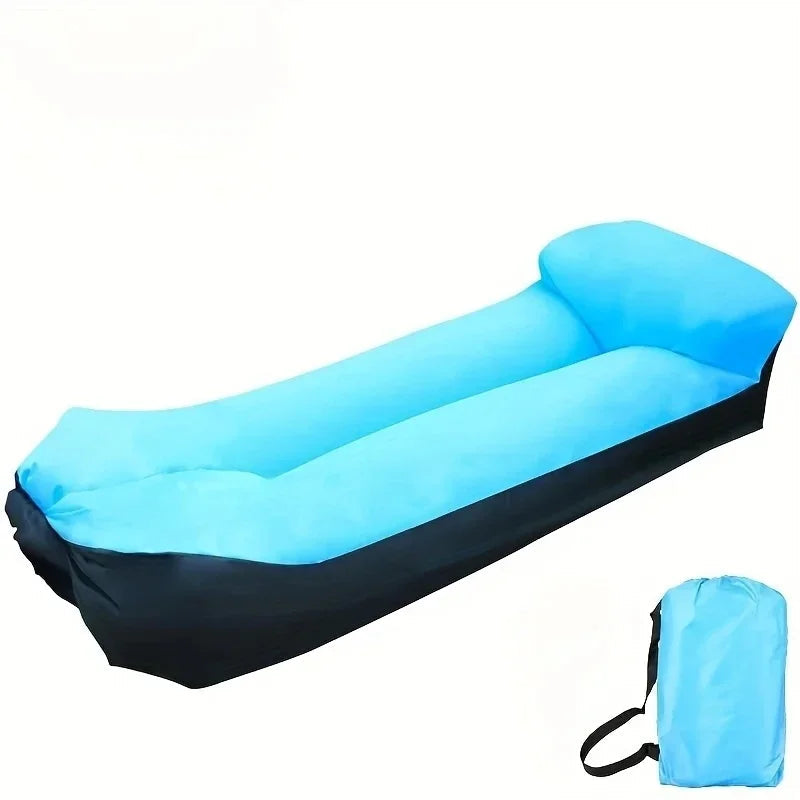 Portable Waterproof Inflatable Lounge Chair With Pillow, Quick Setup Air Sofa With Storage Bag For Camping Beach Festival Trekker Essentials