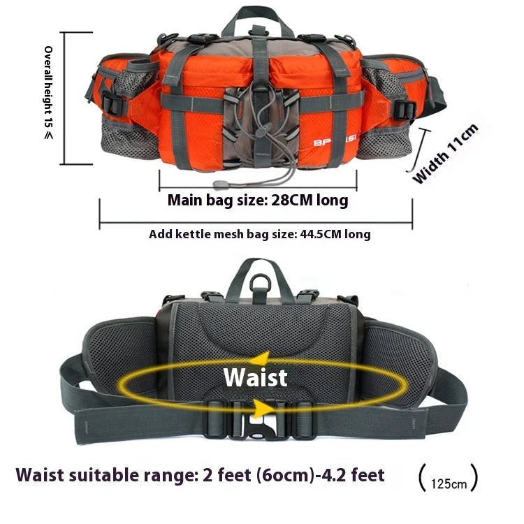 Hiking Waist Bag Outdoor Cycling Waterproof Backpack Reflective Strip Sports Fanny Pack Camping Nylon Hunting Accessor Trekker Essentials