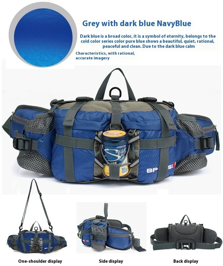 Hiking Waist Bag Outdoor Cycling Waterproof Backpack Reflective Strip Sports Fanny Pack Camping Nylon Hunting Accessor Trekker Essentials
