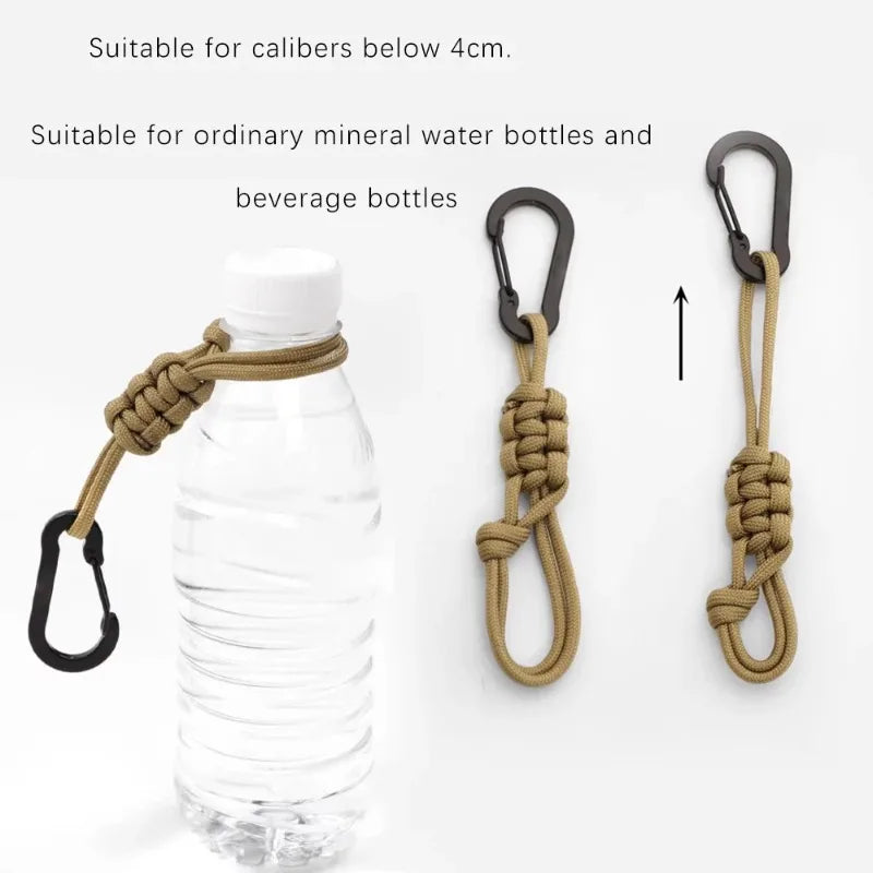 Outdoor Water Bottle Holder Lanyard with Carabiner Portable Strap for Hiking Camping and Daily Carry Adjustable Carabiner Trekker Essentials