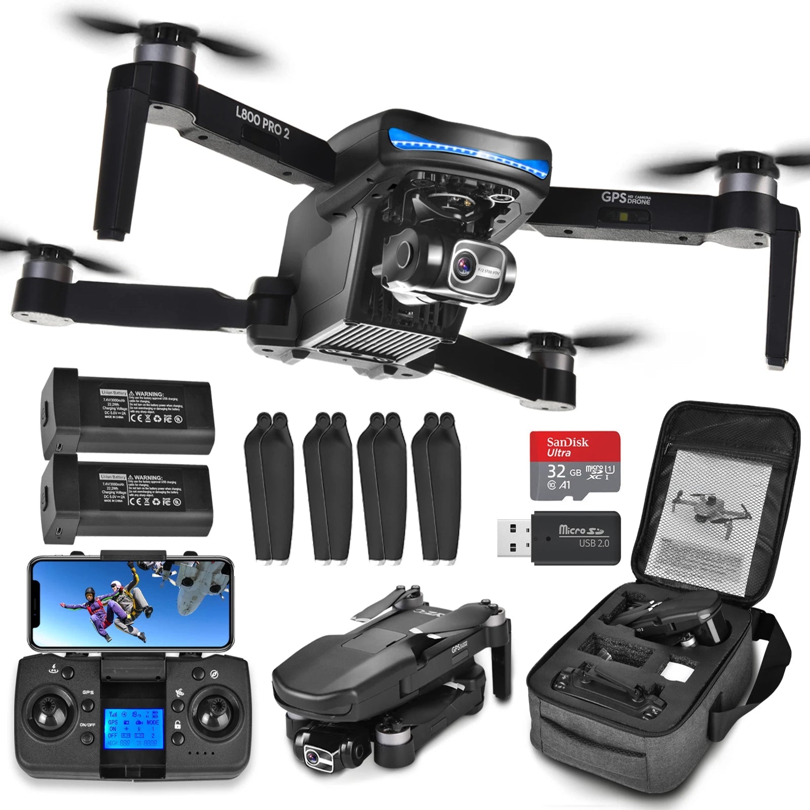 NBD GPS Drone with 4k Camera for Adults 5G WiFi Transmission EIS Technology Camera Brushless Motor Professional Drone Trekker Essentials