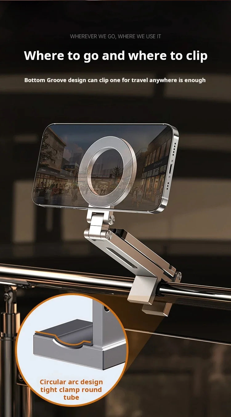 Magnetic Phone Tripod Stand - 360° Foldable Holder for iPhone & Android