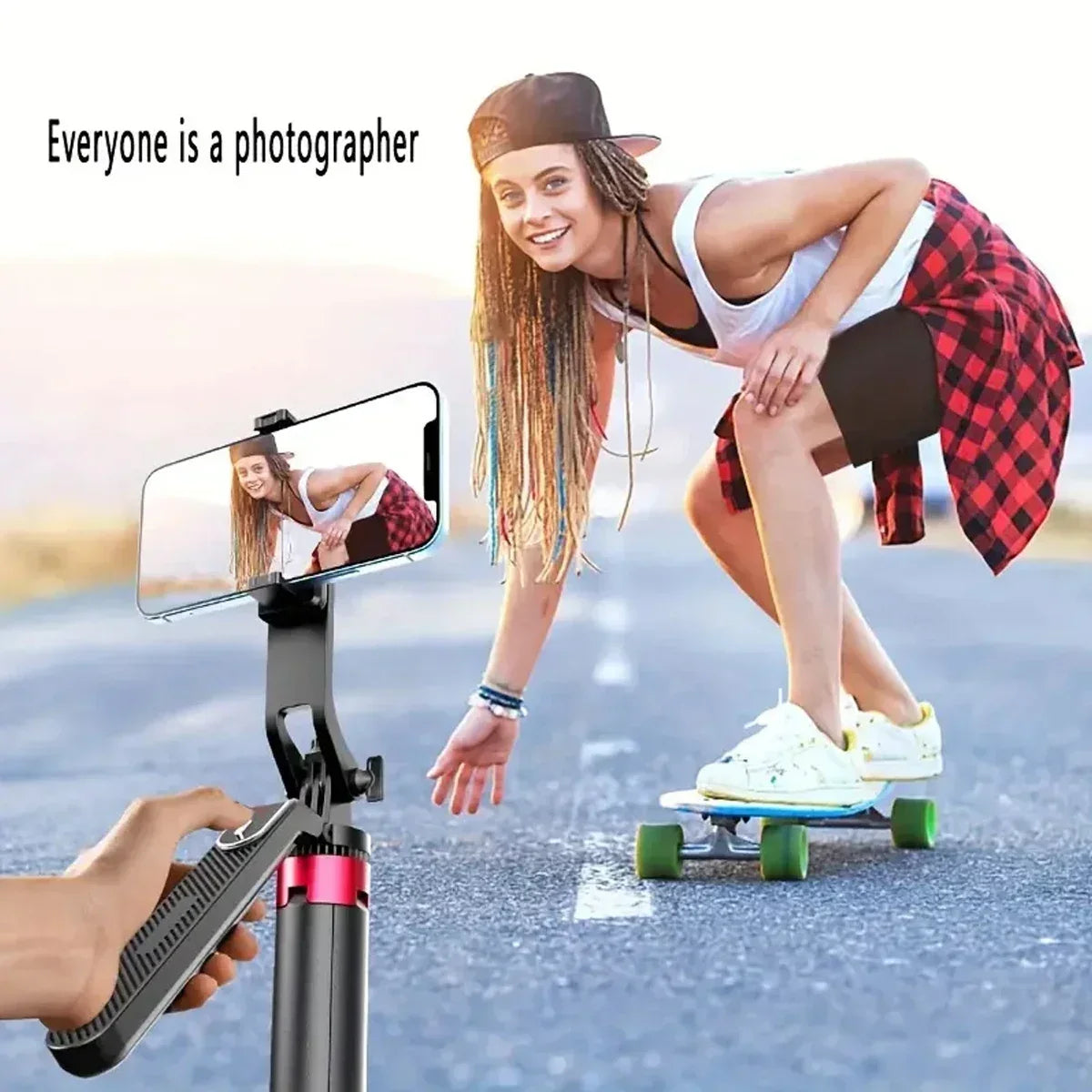 Portable Aluminum Camera Tripod – 360° Rotating Tripod with Wireless Remote for Photography, Video & Live Streaming