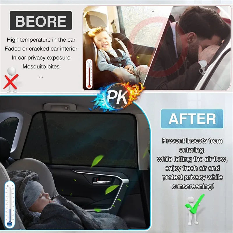 Magnetic trunk mesh breathable, mosquito resistant, environmentally friendly mesh curtains SUV tailgate mosquito net RV Summer Trekker Essentials