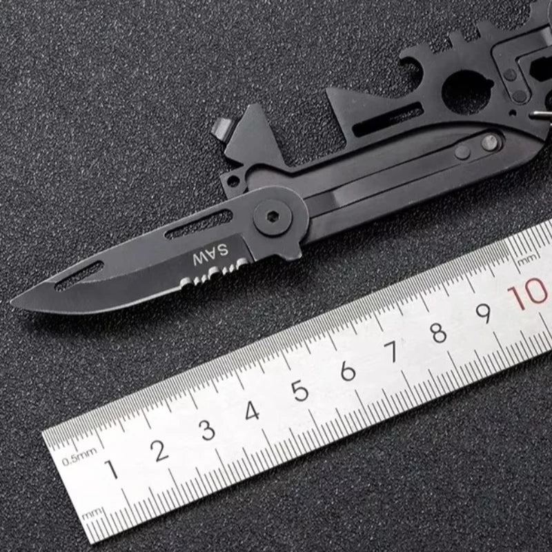 Multifunctional Outdoor Tool Combination Card Folding Molle Scissor Army Knife Mini Bicycle Repair EDC Camping Gear Equipment Trekker Essentials