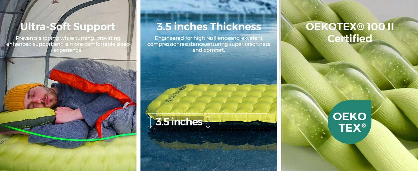 FLEXTAIL Insulated Sleeping Pad – Ultralight Inflatable Camping Mattress (Zero & Tiny Series) Trekker Essentials