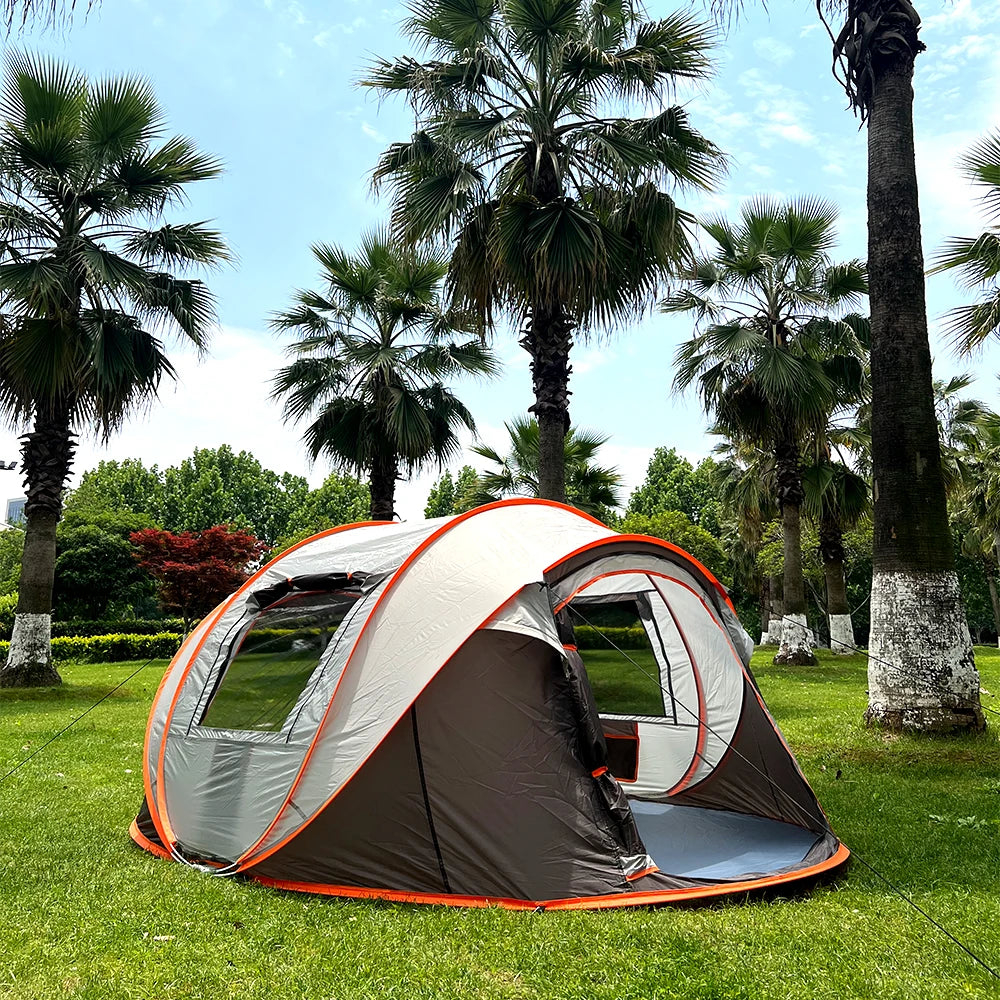fully waterproof tent PUXI 5–8 Person Quick Pop-Up Boat Tent – Waterproof Automatic Camping