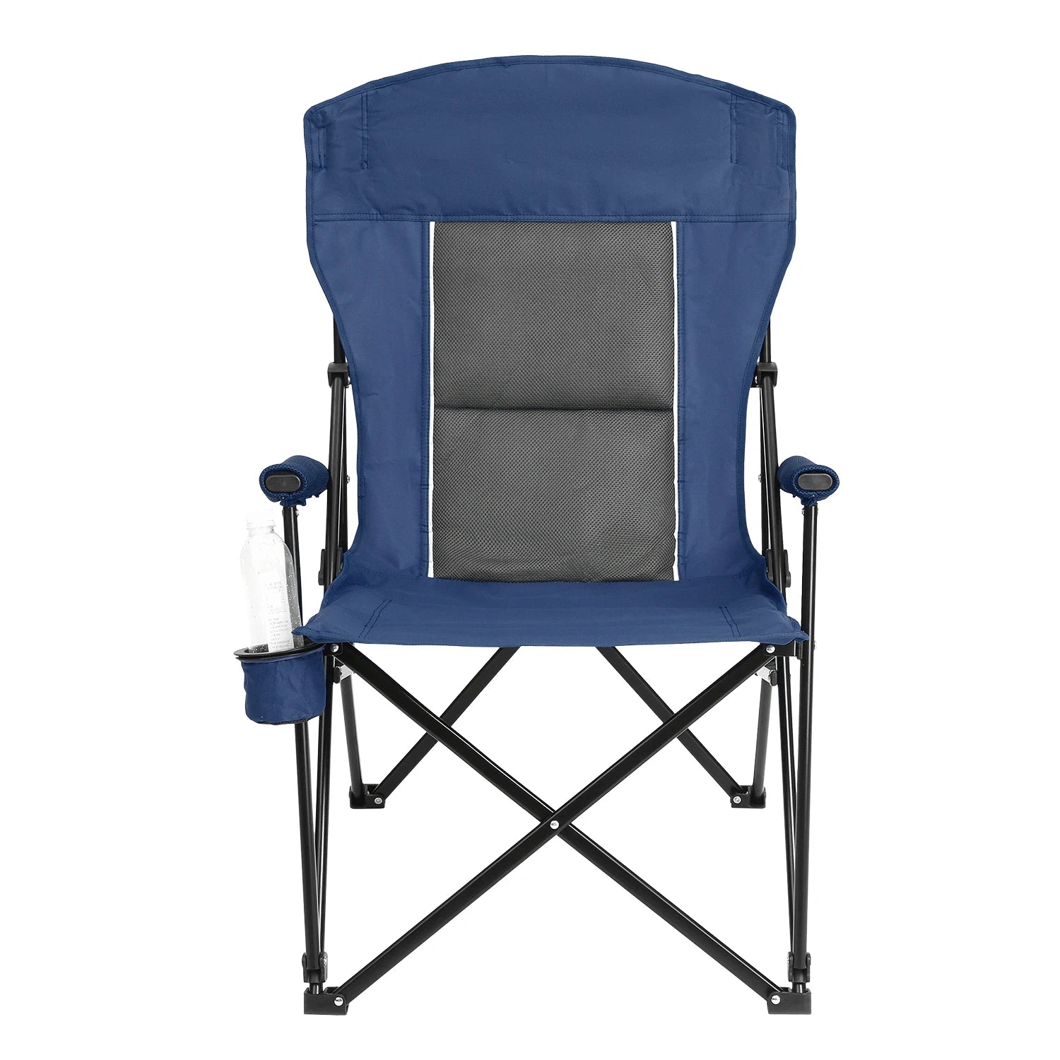 Outdoor Camping Chair, Portable Folding Lounge Moon Chair With Armrests, Drink Holder & Backrest For Outdoor Fishing Camping Trekker Essentials