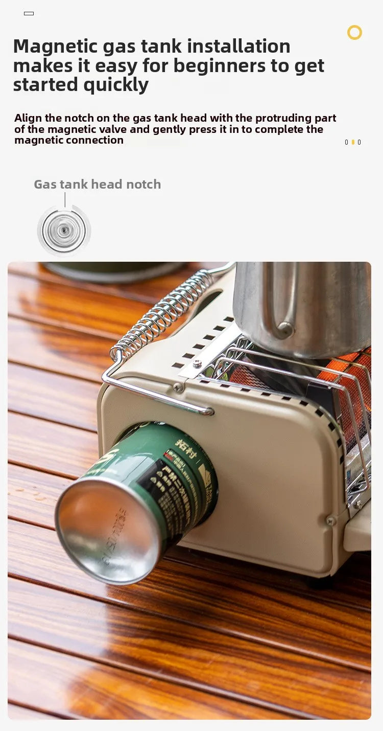 Portable 1200W Outdoor Gas Heater Stove – Smokeless Camping & Picnic Heater