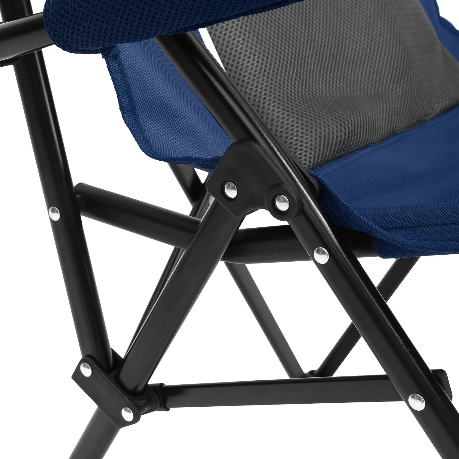Outdoor Camping Chair, Portable Folding Lounge Moon Chair With Armrests, Drink Holder & Backrest For Outdoor Fishing Camping Trekker Essentials