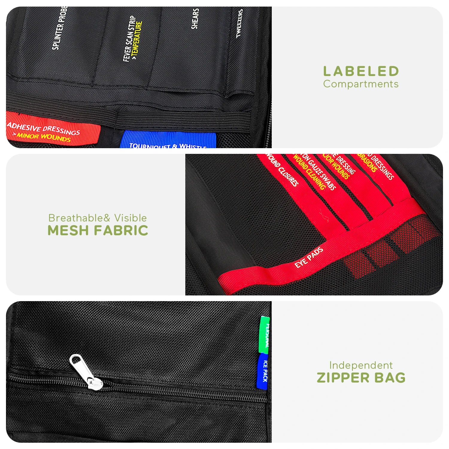 255-Piece First Aid Kit (or Empty Medical Bag) – Tactical Emergency Survival Kit for Camping, Travel & Home Trekker Essentials
