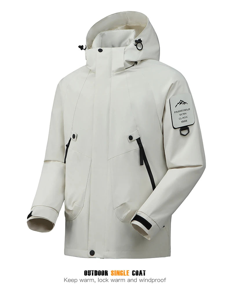 LNGXO Unisex Waterproof Outdoor Jacket Windbreaker Rain Coat for Climbing Hiking Camping Trekking Men Women Windproof Breathable Trekker Essentials