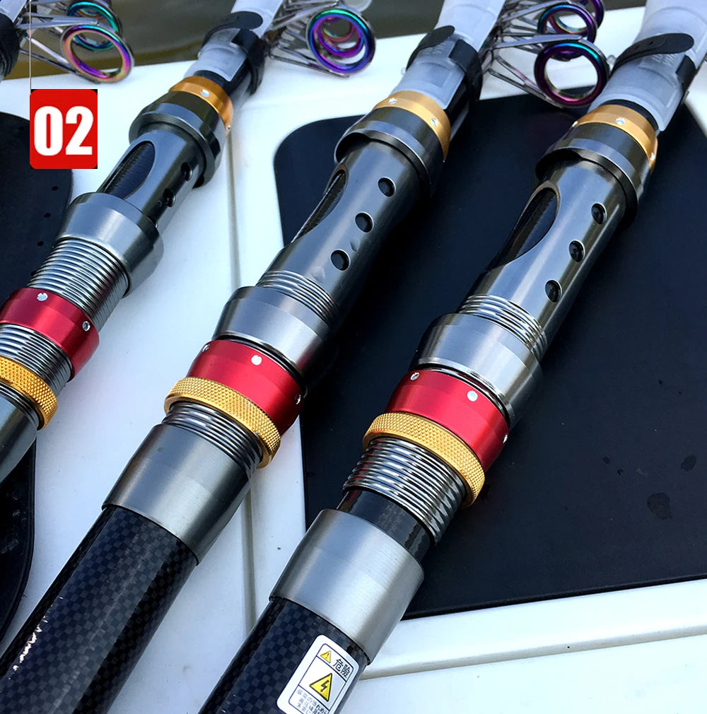 1.8-3.6m Carbon Fiber Fishing Rod And Reel Combo Super Hard Telescopic Fishing Pole Spinning Reel Kit Max Resistance 3-8kg Pesca Trekker Essentials