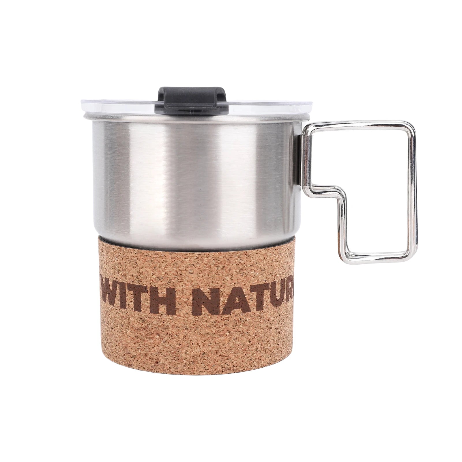 300ml Insulated Stainless Steel Camping Mug with Foldable Handle
